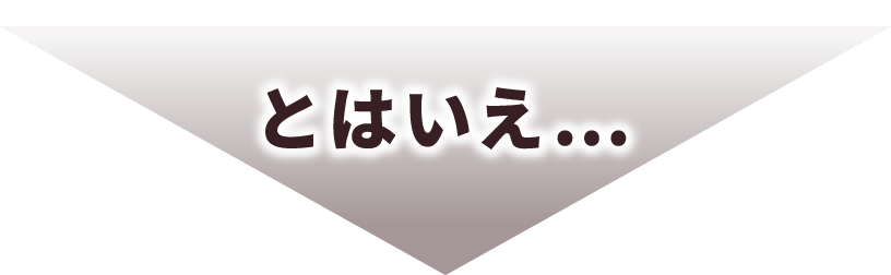 とはいえ...